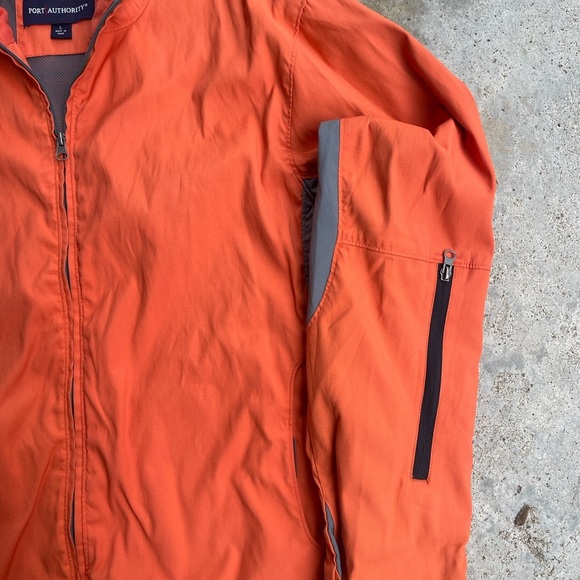 Port Authority Orange & Grey Lined Jacket Sz Large - Picture 5 of 6